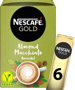 Nescafé Gold Almond Macchiato Oploskoffie - 6 Doosjes à 6 Zakjes -Koffie/Drankjes Winkel 1005x1200 1