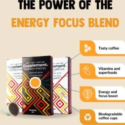 Cupplement Energy/Focus Blend Dark Roast Espresso - 10 Nespresso Koffiecups - Koffie Met Vitamines, Extra Cafeïne En Superfoods - Duurzame Biologische Afbreekbare Koffie Capsules 10 Cupplement Energy/Focus Blend Dark Roast Espresso - 10 Nespresso Koffiecups - Koffie Met Vitamines, Extra Cafeïne En Superfoods - Duurzame Biologische Afbreekbare Koffie Capsules -Koffie/Drankjes Winkel 1198x1200 12