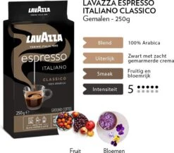 Lavazza Espresso Italiano Classico Gemalen / Filterkoffie - 8 X 250 Gram 10 Lavazza Espresso Italiano Classico Gemalen / Filterkoffie - 8 X 250 Gram -Koffie/Drankjes Winkel 1200x1053