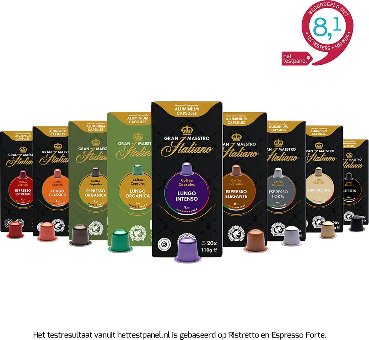 Gran Maestro Italiano - Koffiecups - Nespresso Compatibel Proefpakket - Espresso, Lungo En Meer - 10 X 20 Cups 3 Gran Maestro Italiano - Koffiecups - Nespresso Compatibel Proefpakket - Espresso, Lungo En Meer - 10 X 20 Cups