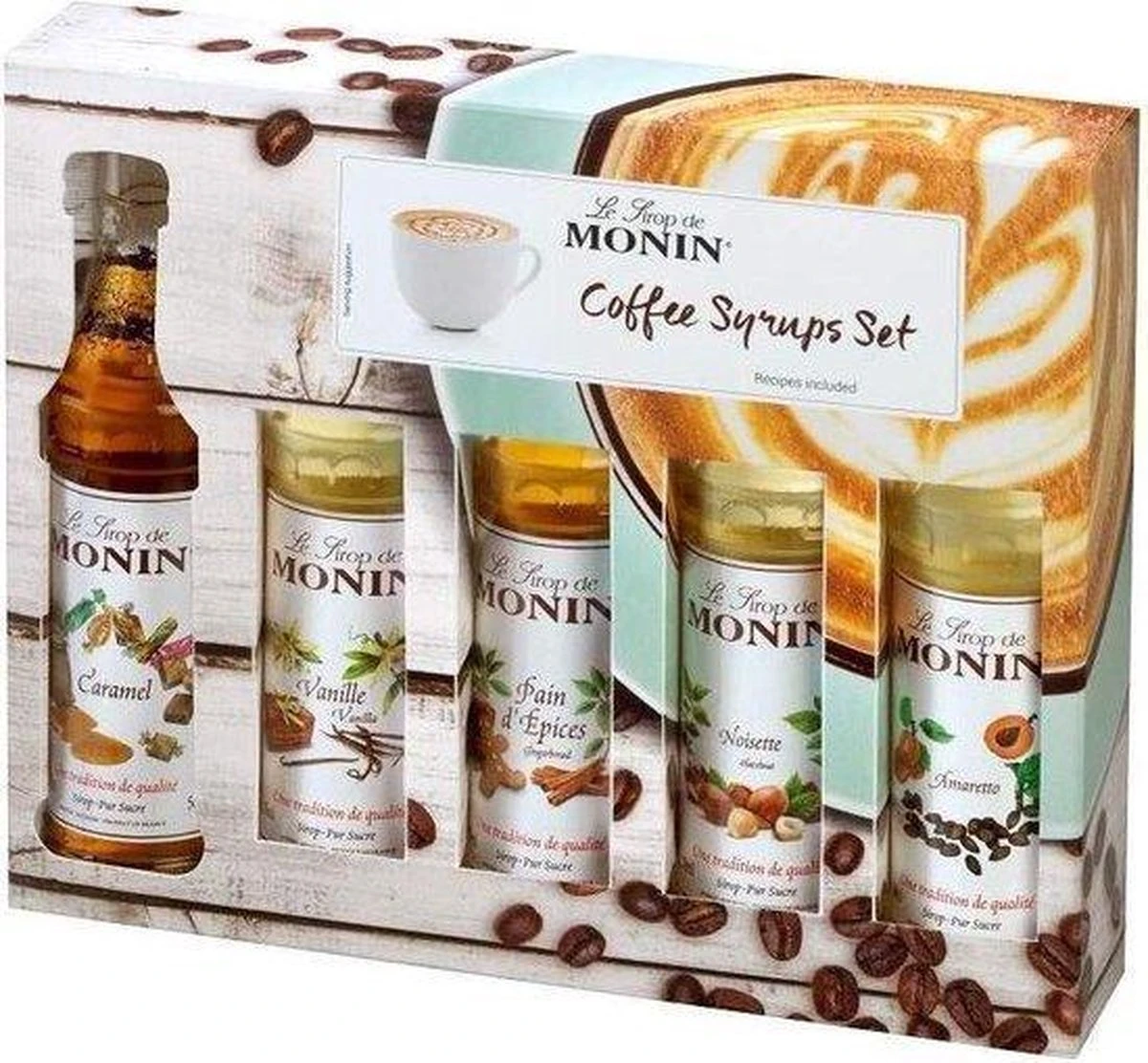 Monin Koffiesiropen Geschenkset - 5 X 5 Cl 3 Monin Koffiesiropen Geschenkset - 5 X 5 Cl