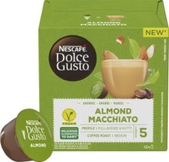 Nescafé Dolce Gusto Almond Macchiato Capsules - Vegan Koffie - 36 Koffiecups 17 Nescafé Dolce Gusto Almond Macchiato Capsules - Vegan Koffie - 36 Koffiecups -Koffie/Drankjes Winkel 1200x1151