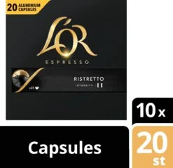 L'OR Espresso Ristretto Koffiecups - Intensiteit 11/12 - 10 X 20 Capsules -Koffie/Drankjes Winkel 1200x1160 2