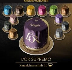 L'OR Espresso Supremo Koffiecups - Intensiteit 10/12 - 10 X 10 Capsules -Koffie/Drankjes Winkel 1200x1173 3