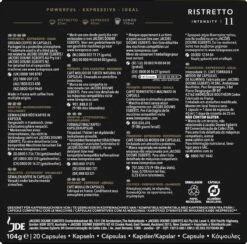 L'OR Espresso Ristretto Koffiecups - Intensiteit 11/12 - 10 X 20 Capsules -Koffie/Drankjes Winkel 1200x1186 2