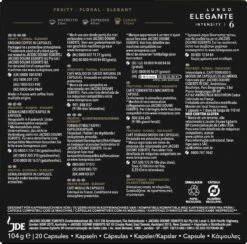 L'OR Lungo Elegante Koffiecups - Intensiteit 6/12 - 10 X 20 Capsules 15 L'OR Lungo Elegante Koffiecups - Intensiteit 6/12 - 10 X 20 Capsules -Koffie/Drankjes Winkel 1200x1186 6