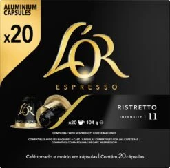 L'OR Espresso Ristretto Koffiecups - Intensiteit 11/12 - 10 X 20 Capsules -Koffie/Drankjes Winkel 1200x1187 1
