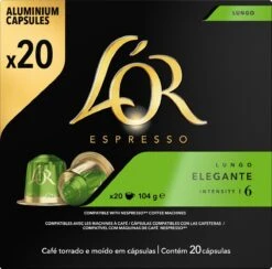 L'OR Lungo Elegante Koffiecups - Intensiteit 6/12 - 10 X 20 Capsules 22 L'OR Lungo Elegante Koffiecups - Intensiteit 6/12 - 10 X 20 Capsules -Koffie/Drankjes Winkel 1200x1187 6