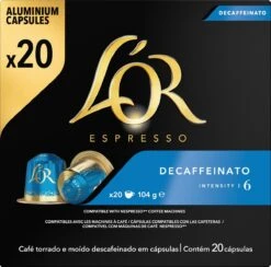 L'OR Espresso Decaffeinato (6) - 10 X 20 Koffiecups 21 L'OR Espresso Decaffeinato (6) - 10 X 20 Koffiecups -Koffie/Drankjes Winkel 1200x1187 8