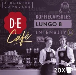 Douwe Egberts D.E Café Lungo Koffiecups - Intesiteit 8/12 - 10 X 20 Capsules -Koffie/Drankjes Winkel 1200x1189 3