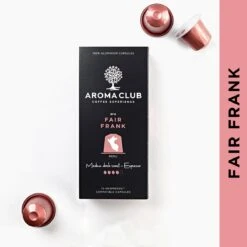 Aroma Club - Nespresso Compatible Capsules (120 St.) - No. 4 Fair Frank - Intensiteit 4/5 - Espresso - 100% Aluminium Koffiecups -Koffie/Drankjes Winkel 1200x1200 210