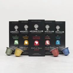 Aroma Club - Nespresso Compatible Capsules (120 St.) - No. 2 Smooth James - Intensiteit 3/5 - Espresso & Lungo - 100% Aluminium Koffiecups -Koffie/Drankjes Winkel 1200x1200 222