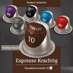 Douwe Egberts Espresso Krachtig Koffiecups - Intensiteit 10/12 - 10 X 20 Capsules -Koffie/Drankjes Winkel 1200x1200 288