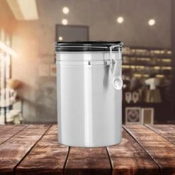 Relaxdays Voorraadbus Koffie - Koffieblik - Luchtdicht - Koffiebus - Zilver - Metaal Groot -Koffie/Drankjes Winkel 1200x1200 311