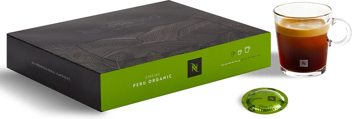 Nespresso Pro Peru Organic Koffie Capsules - 50 Stuks - Voordeelverpakking Voor Professioneel Gebruik 3 Nespresso Pro Peru Organic Koffie Capsules - 50 Stuks - Voordeelverpakking Voor Professioneel Gebruik