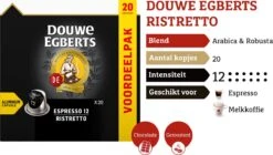 Douwe Egberts Espresso Ristretto (12) - 10 X 20 Koffiecups -Koffie/Drankjes Winkel 1200x681 1