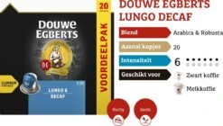 Douwe Egberts Lungo Decaf (6) - 10 X 20 Koffiecups 12 Douwe Egberts Lungo Decaf (6) - 10 X 20 Koffiecups -Koffie/Drankjes Winkel 1200x681