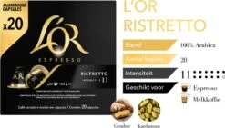 L'OR Espresso Ristretto Koffiecups - Intensiteit 11/12 - 10 X 20 Capsules -Koffie/Drankjes Winkel 1200x685 1