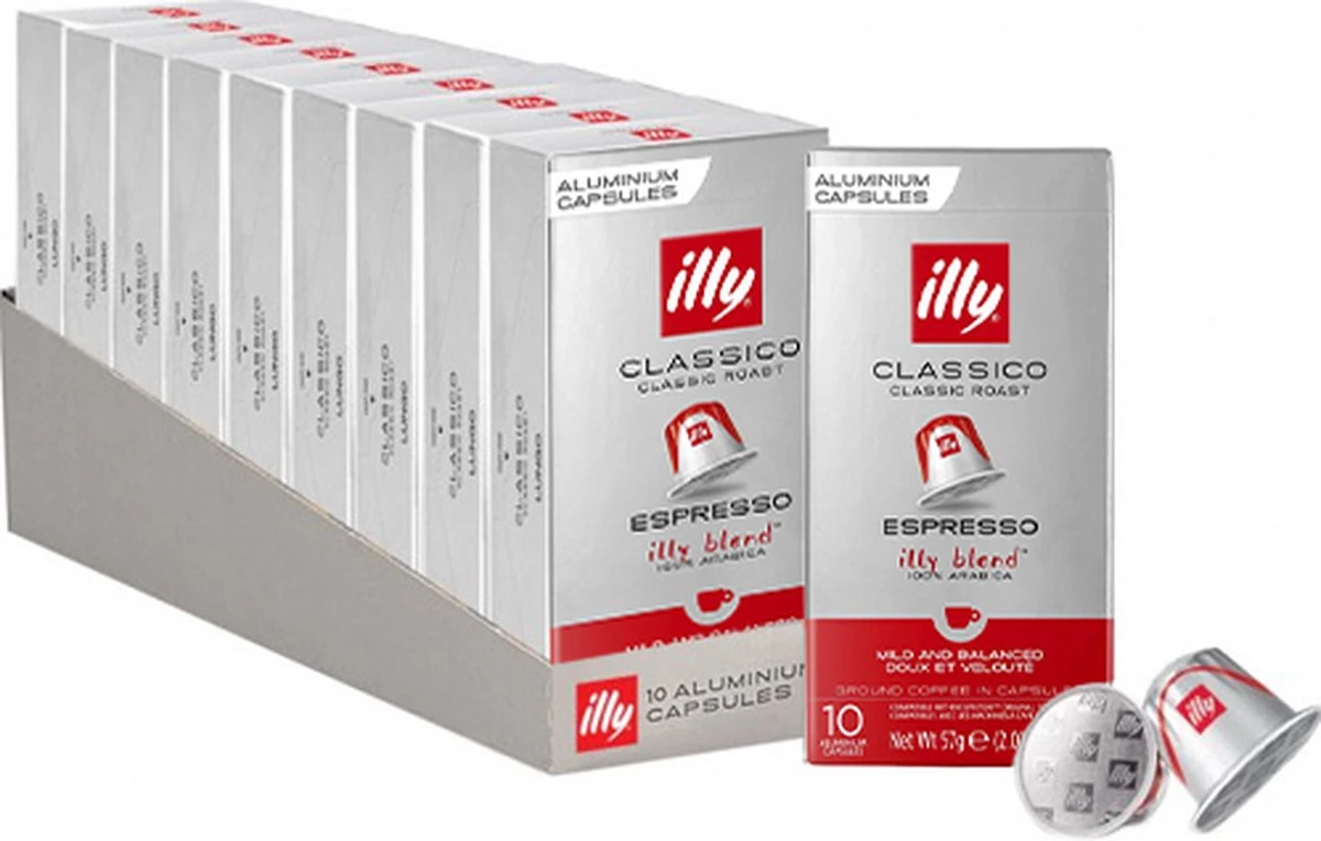 Illy Espresso Classico Koffiecups - Intensiteit 5/9 - 10 X 10 Capsules 3 Illy Espresso Classico Koffiecups - Intensiteit 5/9 - 10 X 10 Capsules