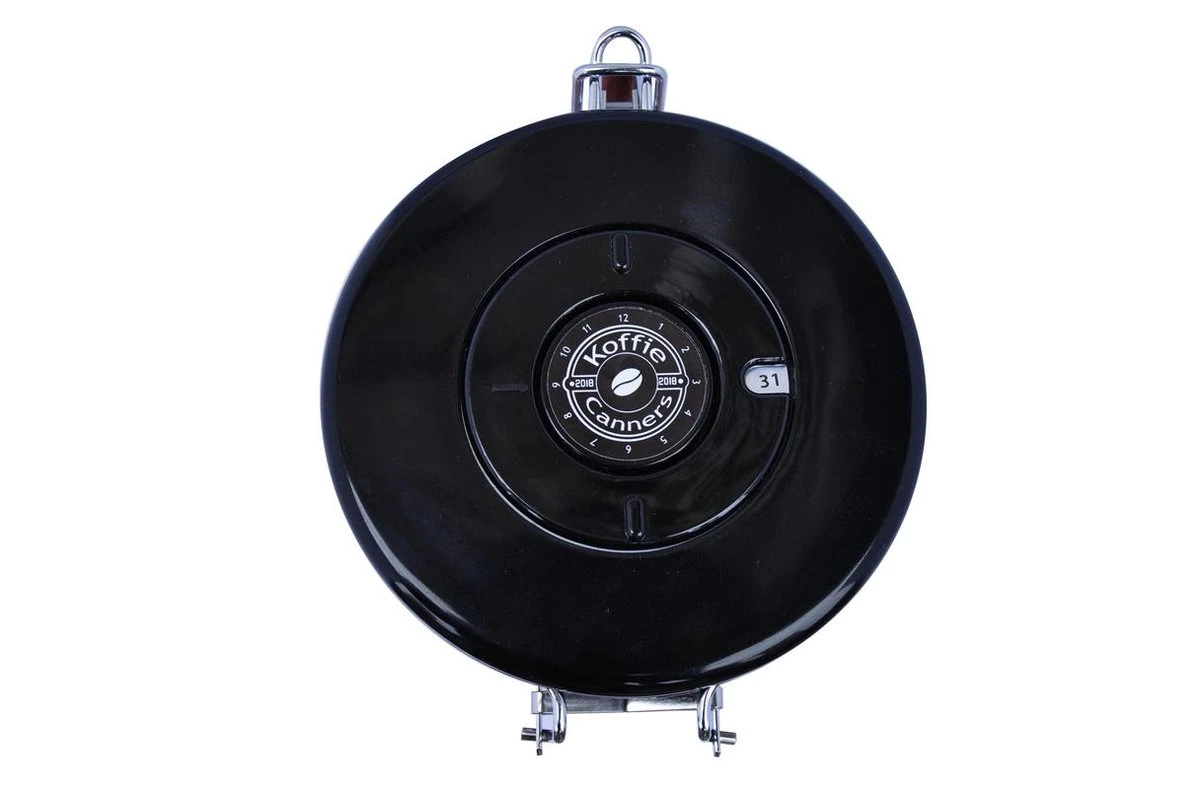 KoffieCanners Koffie Bewaarbus Luchtdicht Met CO2 Uitlaat Voor 600 Gram - Koffieblik Matzwart 4 KoffieCanners Koffie Bewaarbus Luchtdicht Met CO2 Uitlaat Voor 600 Gram - Koffieblik Matzwart - Afbeelding 2