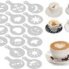 Koffie Figuurtjes Maker - Latte Art - Cacao Vormpjes - 16 Verschillende Houders - Cappuccino - Latte Macchiato - Hartjes Maker -Koffie/Drankjes Winkel 1200x858