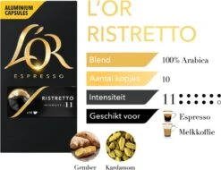 L'OR Espresso Ristretto (11) - 10 X 10 Koffiecups 18 L'OR Espresso Ristretto (11) - 10 X 10 Koffiecups -Koffie/Drankjes Winkel 1200x921
