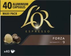 L'OR Espresso Forza Koffiecups - Intensiteit 9/12 - 4 X 40 Capsules -Koffie/Drankjes Winkel 1200x942 1