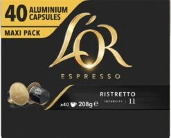L'OR Espresso Ristretto Koffiecups - Intensiteit 11/12 - 4 X 40 Capsules 22 L'OR Espresso Ristretto Koffiecups - Intensiteit 11/12 - 4 X 40 Capsules -Koffie/Drankjes Winkel 1200x965 2