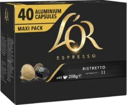 L'OR Espresso Ristretto Koffiecups - Intensiteit 11/12 - 4 X 40 Capsules 23 L'OR Espresso Ristretto Koffiecups - Intensiteit 11/12 - 4 X 40 Capsules -Koffie/Drankjes Winkel 1200x989 1