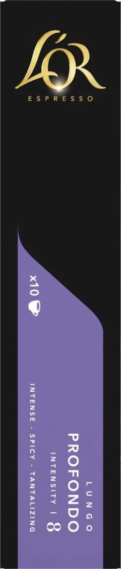 L'OR Lungo Profondo Koffiecups - Intensiteit 8/12 - 10 X 10 Capsules 16 L'OR Lungo Profondo Koffiecups - Intensiteit 8/12 - 10 X 10 Capsules -Koffie/Drankjes Winkel 255x1200 13