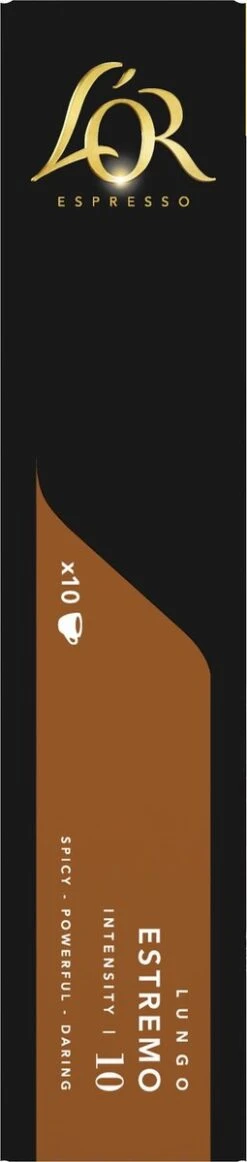 L'OR Lungo Estremo Koffiecups - Intensiteit 10/12 - 10 X 10 Capsules 16 L'OR Lungo Estremo Koffiecups - Intensiteit 10/12 - 10 X 10 Capsules -Koffie/Drankjes Winkel 255x1200 3