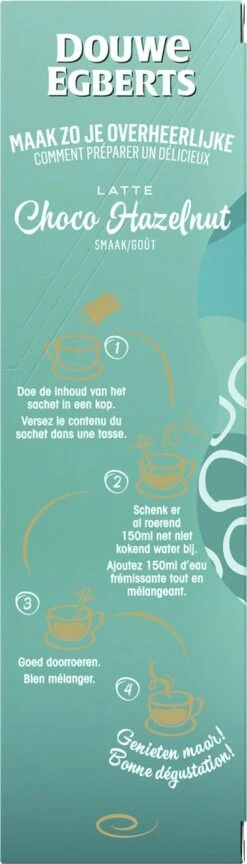 Douwe Egberts Latte Choco Hazelnut Oploskoffie - 5/9 Intensiteit - 5 X 8 Zakjes -Koffie/Drankjes Winkel 343x1200 5