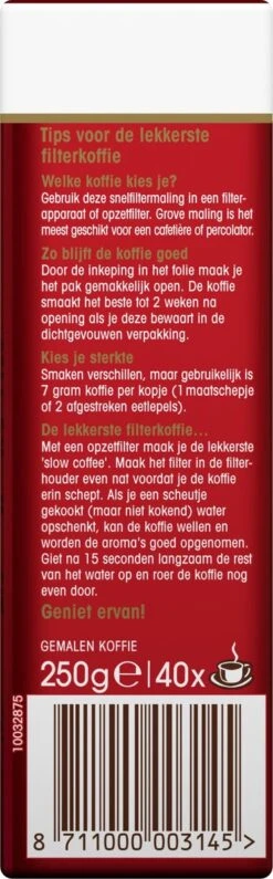 Douwe Egberts Aroma Rood Filterkoffie - 24 X 250 Gram -Koffie/Drankjes Winkel 373x1200