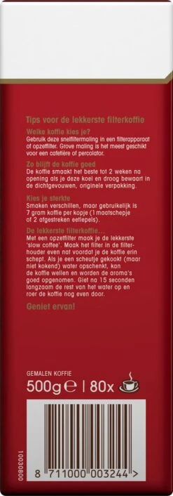 Douwe Egberts Aroma Rood Filterkoffie - 6 X 500 Gram -Koffie/Drankjes Winkel 420x1200 1