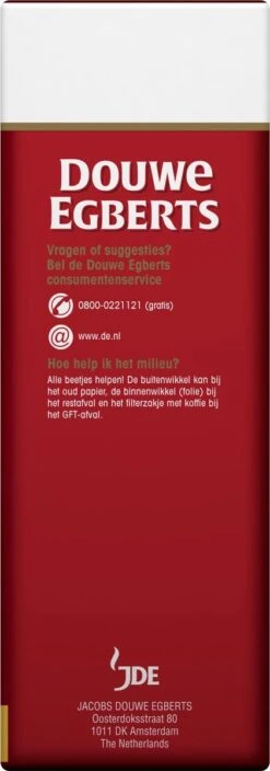 Douwe Egberts Aroma Rood Grove Maling Filterkoffie - 6 X 500 Gram -Koffie/Drankjes Winkel 421x1200 1