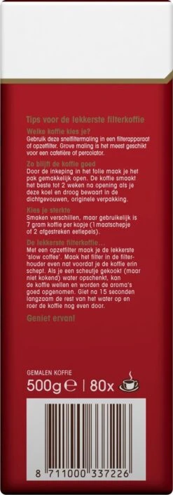 Douwe Egberts Aroma Rood Donker Filterkoffie - 6 X 500 Gram -Koffie/Drankjes Winkel 421x1200 5