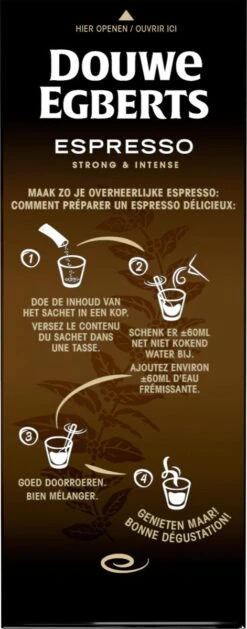 Douwe Egberts Espresso Sticks Oploskoffie - 6 X 25 Zakjes -Koffie/Drankjes Winkel 471x1200