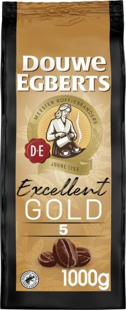 Douwe Egberts Excellent Gold Koffiebonen - 5/9 Intensiteit - 4 X 1kg -Koffie/Drankjes Winkel 490x1200
