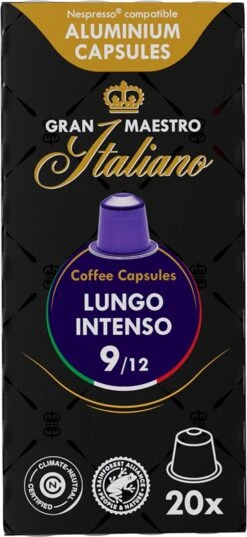 Gran Maestro Italiano - Lungo Intenso - Koffiecups - Nespresso Compatibel Capsules - Krachtige Smaak - 6 X 20 Cups 11 Gran Maestro Italiano - Lungo Intenso - Koffiecups - Nespresso Compatibel Capsules - Krachtige Smaak - 6 X 20 Cups -Koffie/Drankjes Winkel 552x1200 1