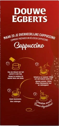 Douwe Egberts Verwenkoffie Cappuccino Oploskoffie - 5 X 10 Zakjes 15 Douwe Egberts Verwenkoffie Cappuccino Oploskoffie - 5 X 10 Zakjes -Koffie/Drankjes Winkel 559x1200