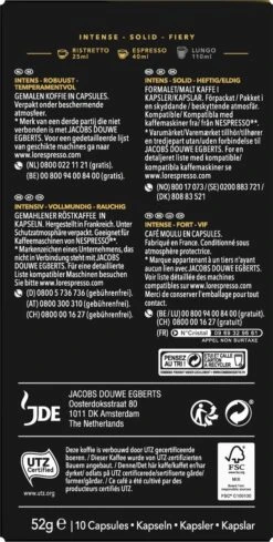 L'OR Espresso Forza Koffiecups - Intensiteit 9/12 - 10 X 10 Capsules 14 L'OR Espresso Forza Koffiecups - Intensiteit 9/12 - 10 X 10 Capsules -Koffie/Drankjes Winkel 606x1200 8