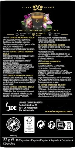 L'OR Espresso Limited Creations Laos Bolaven Koffiecups - Intensiteit 7/12 - 10 X 10 Capsules 9 L'OR Espresso Limited Creations Laos Bolaven Koffiecups - Intensiteit 7/12 - 10 X 10 Capsules -Koffie/Drankjes Winkel 607x1200 11