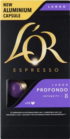 L'OR Lungo Profondo Koffiecups - Intensiteit 8/12 - 10 X 10 Capsules 24 L'OR Lungo Profondo Koffiecups - Intensiteit 8/12 - 10 X 10 Capsules -Koffie/Drankjes Winkel 608x1200 2
