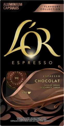 L'OR Espresso Chocolat Koffiecups - 10 X 10 Capsules -Koffie/Drankjes Winkel 612x1200 1