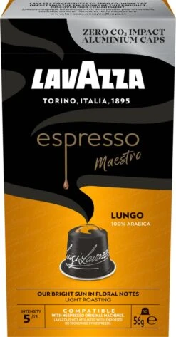 Lavazza Espresso Lungo - Aluminium Nespresso Capsules - 10 Stuks -Koffie/Drankjes Winkel 627x1200 2