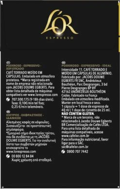 L'OR Espresso Ristretto Koffiecups - Intensiteit 11/12 - 4 X 40 Capsules 21 L'OR Espresso Ristretto Koffiecups - Intensiteit 11/12 - 4 X 40 Capsules -Koffie/Drankjes Winkel 764x1200 2