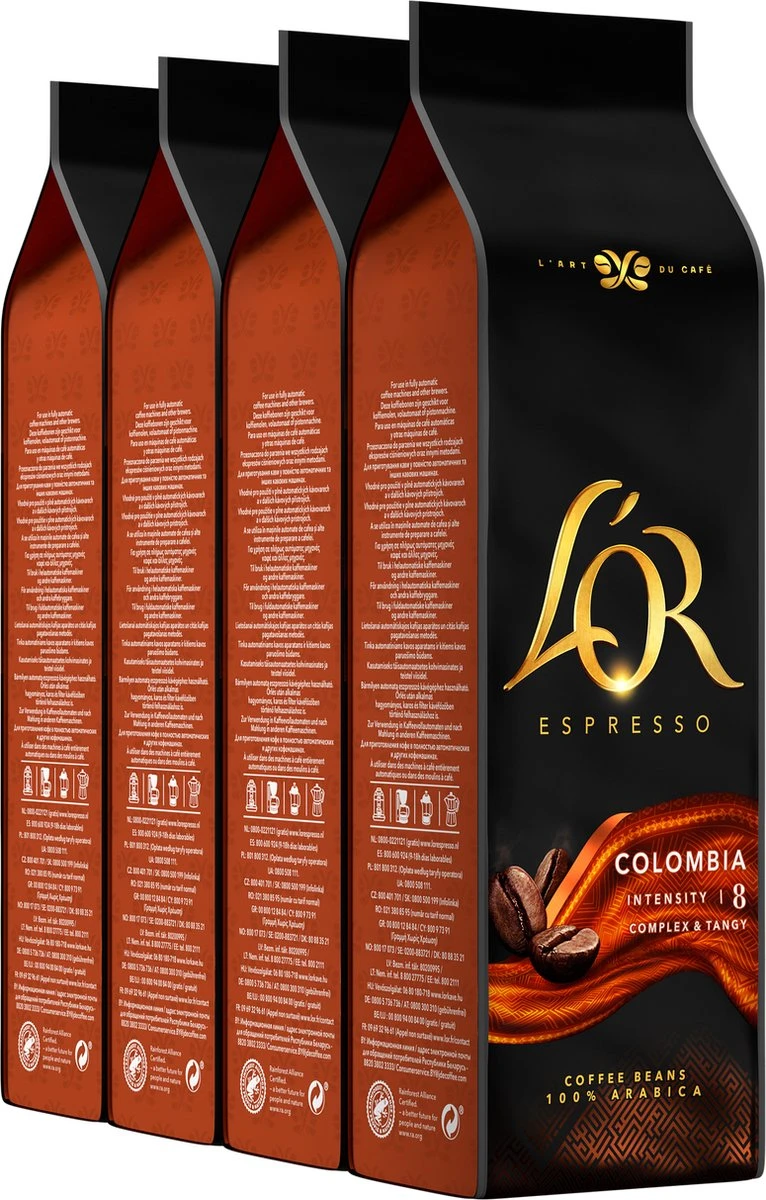 L'OR Espresso Origins Colombia Koffiebonen (8) - 4 X 500 Gram