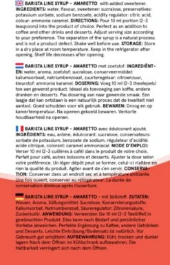 Fitcy | Koffiesiroop | Amaretto | Barista Syrup | Zero | Vegan | Vetvrij | Suikervrij | Keto-vriendelijk | Koffie | Siroop | MET DOSEERPOMP | 1L -Koffie/Drankjes Winkel 770x1200