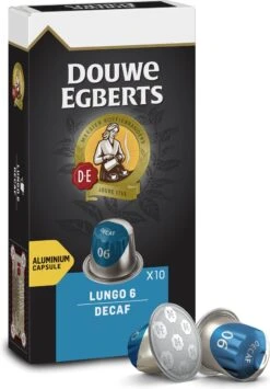 Douwe Egberts Lungo Decaf Koffiecups - Intensiteit 6/12 - 10 X 10 Capsules -Koffie/Drankjes Winkel 836x1200
