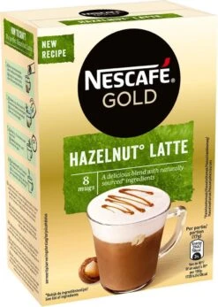 Nescafé Gold Hazelnoot Latte Oploskoffie - 6 Doosjes à 8 Zakjes -Koffie/Drankjes Winkel 855x1200